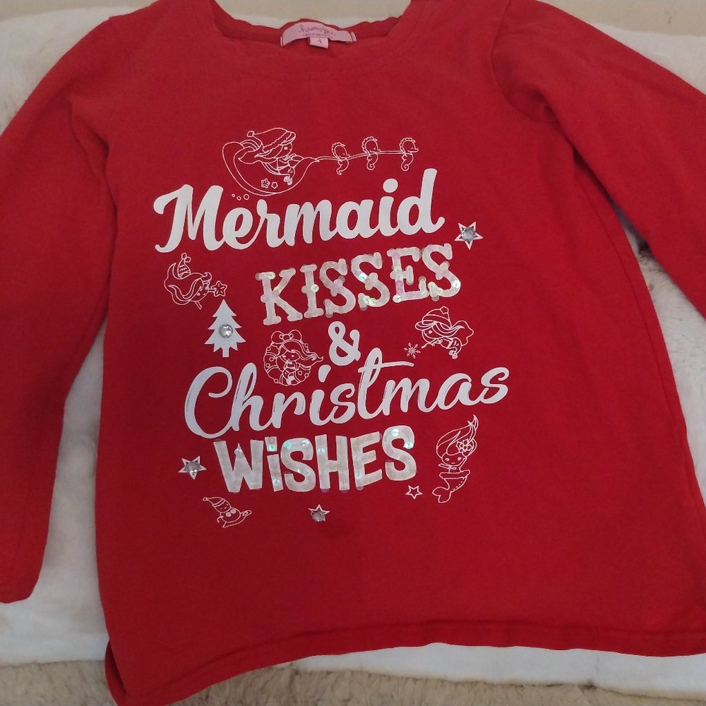 Christmas tunic shirt size 4 excellent condition